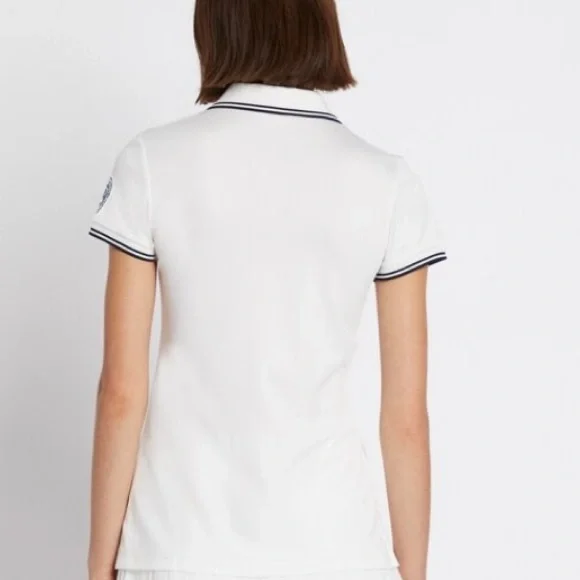 TORY BURCH TECH PIQUÉ POLO Billie Jean King Collection XS - Picture 2 of 9